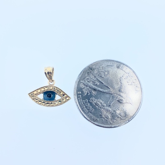 14K Evil Eye Pendant - Picture 5 of 5